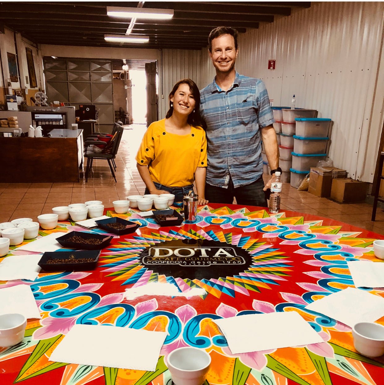 Coffee cupping and tasting connected with Dota coffee